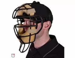 Richardson Umpire Caps Richardson Surge Adjustable Combo Plate / Base Umpire Cap -Bats Shop 530 Richardson Surge Fitted Plate Umpire Cap 4 Stitch Worn with Mask Side View 1