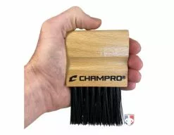 Champro Umpire Gear Wooden Umpire Plate Brush -Bats Shop A040P Champro Wooden Umpire Plate Brush in hand 2