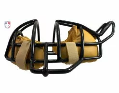 Wilson Umpire Gear Wilson Dyna-Lite Steel Umpire Mask With Doeskin 7 Wilson Umpire Gear Wilson Dyna-Lite Steel Umpire Mask With Doeskin -Bats Shop A3009X DS Wilson Dyna Lite Steel Umpire Mask with Doeskin flat side