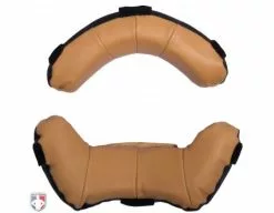 Wilson Umpire Gear Wilson MLB Two Tone Umpire Mask Replacement Pads - Black And Tan -Bats Shop A3816 BK TN WILSON MLB TWO TONE UMPIRE MASK REPLACEMENT PADS BLACK AND TAN BACK 1