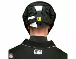 Wilson Umpire Gear Wilson MLB Pro Stock Titanium Umpire Helmet -Bats Shop A5800 Wilson Pro Stock Titanium Umpire Helmet Worn Back View