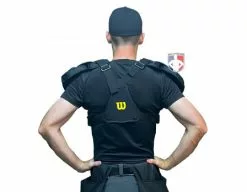 Wilson Umpire Gear Wilson MLB West Vest Pro Gold 2 Air Management Umpire Chest Protector -Bats Shop B7204 Wilson MLB West Vest Pro Gold 2 Air Management Umpire Chest Protector worn back