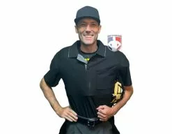 Wilson Umpire Gear Wilson MLB West Vest Pro Gold 2 Air Management Umpire Chest Protector -Bats Shop B7204 Wilson MLB West Vest Pro Gold 2 Air Management Umpire Chest Protector worn front shirt