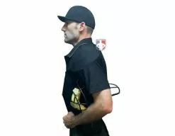 Wilson Umpire Gear Wilson MLB West Vest Pro Gold 2 Air Management Umpire Chest Protector -Bats Shop B7204 Wilson MLB West Vest Pro Gold 2 Air Management Umpire Chest Protector worn side shirt
