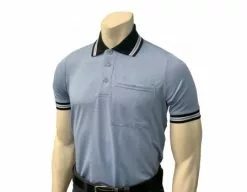 Smitty Umpire Smitty Short Sleeve Body Flex Umpire Shirt - Polo Blue With Black Collar