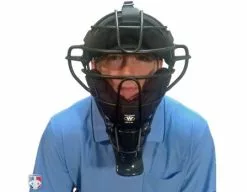 Champro Umpire Gear Champro Vented 4 1/2" Umpire Throat Guard -Bats Shop CM TG 45 Worn Front