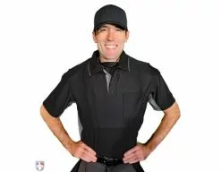 ALL-STAR Umpire Gear All-Star Internal Shell Umpire Chest Protector -Bats Shop CPU26 All Star Internal Shell Umpire Chest Protector Worn Front View with Shirt