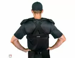 ALL-STAR Umpire Gear All-Star Cobalt Umpire Chest Protector 13 ALL-STAR Umpire Gear All-Star Cobalt Umpire Chest Protector -Bats Shop CPU5000 All Star Cobalt Umpire Chest Protector Worn Back View 1