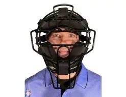Diamond Umpire Gear Diamond IX3 Aluminum Umpire Mask With Quik-Dry 9 Diamond Umpire Gear Diamond IX3 Aluminum Umpire Mask With Quik-Dry -Bats Shop DFM UMP Diamond iX3 Aluminum Umpire Mask with Quik Dry Worn Front View
