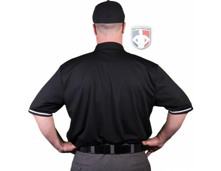 Smitty Umpire Smitty Vertical Stripe Umpire Shirt - Black 3 Smitty Umpire Smitty Vertical Stripe Umpire Shirt - Black - Image 3