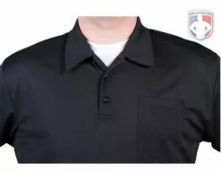 Smitty Umpire Smitty Vertical Stripe Umpire Shirt - Black 13 Smitty Umpire Smitty Vertical Stripe Umpire Shirt - Black -Bats Shop Eric BB310SSBlack Collar