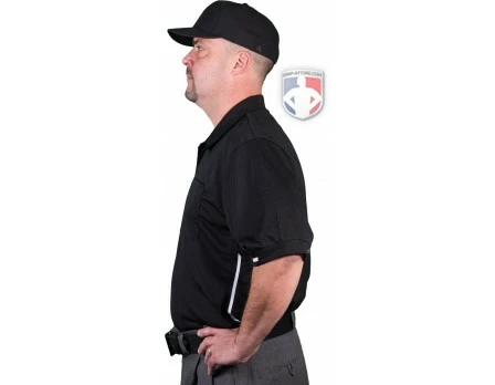 Smitty Umpire Smitty Vertical Stripe Umpire Shirt - Black 2 Smitty Umpire Smitty Vertical Stripe Umpire Shirt - Black - Image 2