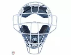 Force3 Umpire Gear Force3 Silver Defender Umpire Mask With Black
