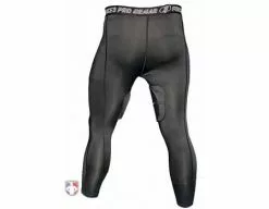 Force3 Umpire Gear Force3 Black Compression Umpire Tights With Dupont Kevlar Thigh Protection -Bats Shop F3 TIGHTS V2 Force3 V2 Compression Umpire Tights with Kevlar Thigh Protection Worn Back View No Body