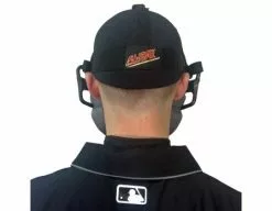 ALL-STAR Umpire Gear All-Star Black Magnesium Umpire Mask With Grey LUC -Bats Shop FM4000 MAG UMP BK GY Worn Back