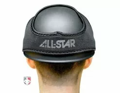 ALL-STAR Umpire Gear All-Star Delta Flex Umpire Mask Replacement Harness -Bats Shop FMHPRO SBK All Star Delta Flex Umpire Mask Replacement Harness reverse with skull cap 1