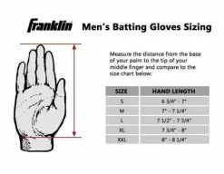 Franklin Sports Franklin MLB All-Weather Pro Gloves -Bats Shop Franklin Glove Size Chart 2