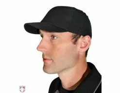 Smitty Umpire Smitty Performance Flex Fit Umpire Cap -Bats Shop HT314 BK Smitty Performance Flex Fit Umpire Cap 4 Stitch Worn Front Angled View 1