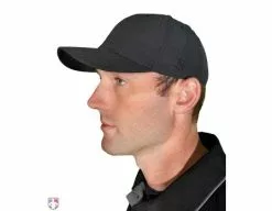 Smitty Umpire Smitty Performance Flex Fit Umpire Cap -Bats Shop HT316 BK Smitty Performance Flex Fit Umpire Cap 6 Stitch Worn Front Angled View
