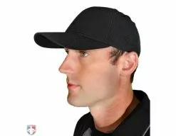 Smitty Umpire Smitty Performance Flex Fit Umpire Cap -Bats Shop HT318 BK Smitty Performance Flex Fit Umpire Cap 8 Stitch Worn Front Angled View