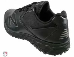 New Balance Referee And Umpire Shoes New Balance V3 All-Black Low-Cut Umpire Base Shoes -Bats Shop MU950AK3 New Balance V3 All Black Low Cut Umpire Base Shoes Outside Back Angled View