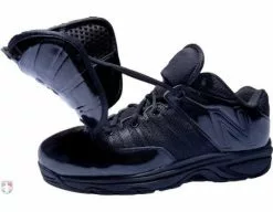 New Balance Referee And Umpire Shoes New Balance V3 All-Black Low-Cut Umpire Plate Shoes -Bats Shop MUL460B3 New Balance V3 All Black Low Cut Umpire Plate Shoes Outside Side View with Flap Up