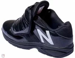 New Balance Referee And Umpire Shoes New Balance V3 Black & White Low-Cut Umpire Plate Shoes -Bats Shop MUL460T3 New Balance V3 Black White Low Cut Umpire Plate Shoes Outside Back Angled View