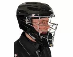 ALL-STAR Umpire Gear All-Star System 7 Umpire Helmet -Bats Shop MVP2500 All Star System 7 Umpire Helmet Worn Front Angled View