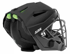 ALL-STAR Umpire Gear All-Star Matte Black MVP5 Umpire Helmet 11 ALL-STAR Umpire Gear All-Star Matte Black MVP5 Umpire Helmet -Bats Shop MVP5 All Star Matte Black MVP5 Umpire Helmet w Defexion Tech backside