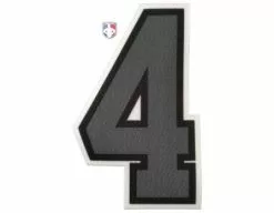 4" Grey On Black On White Precision-Cut Number