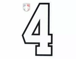 4" White On Black On White Precision-Cut Number