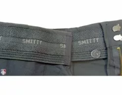 Smitty Umpire Smitty Performance Poly Spandex Charcoal Grey Umpire Base Pants With Expander Waistband -Bats Shop Poly Spandex Expander Waist Inside 2