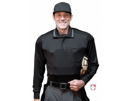 Smitty Umpire Smitty Long Sleeve Body Flex Umpire Shirt - Black 2 Smitty Umpire Smitty Long Sleeve Body Flex Umpire Shirt - Black - Image 2