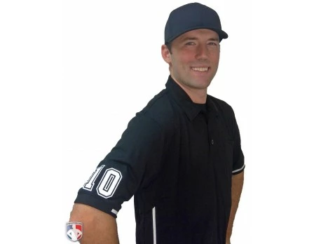 Smitty Umpire Smitty Vertical Stripe Umpire Shirt - Black 9 Smitty Umpire Smitty Vertical Stripe Umpire Shirt - Black - Image 9
