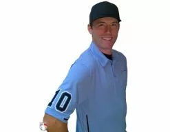 Smitty Umpire Smitty Vertical Stripe Umpire Shirt - Polo Blue -Bats Shop S310 PB with N4 SUB BPBW 2