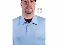 Smitty Umpire Smitty Vertical Stripe Umpire Shirt - Polo Blue -Bats Shop S310 PB Collar