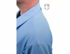 Smitty Umpire Smitty Vertical Stripe Umpire Shirt - Polo Blue -Bats Shop S310 PB Shoulder
