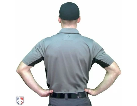 Smitty Umpire Smitty V2 Major League Replica Umpire Shirt - Charcoal Grey With Black 4 Smitty Umpire Smitty V2 Major League Replica Umpire Shirt - Charcoal Grey With Black - Image 4