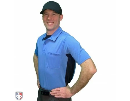 Smitty Umpire Smitty V2 Major League Replica Umpire Shirt - Sky Blue With Black 2 Smitty Umpire Smitty V2 Major League Replica Umpire Shirt - Sky Blue With Black - Image 2