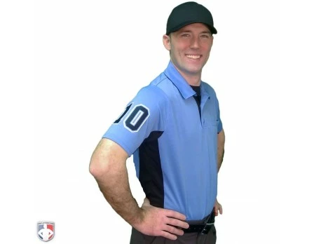 Smitty Umpire Smitty V2 Major League Replica Umpire Shirt - Sky Blue With Black 6 Smitty Umpire Smitty V2 Major League Replica Umpire Shirt - Sky Blue With Black - Image 6