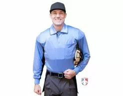 Smitty Umpire Smitty V2 Major League Replica Long Sleeve Umpire Shirt - Sky Blue With Black 6 Smitty Umpire Smitty V2 Major League Replica Long Sleeve Umpire Shirt - Sky Blue With Black -Bats Shop S315 SB Smitty V2 Major League Replica Long Sleeve Umpire Shirt Sky Blue with Black front cp 1