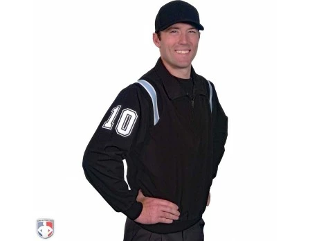 Smitty Umpire Smitty Traditional Half-Zip Umpire Jacket - Black And Powder Blue 4 Smitty Umpire Smitty Traditional Half-Zip Umpire Jacket - Black And Powder Blue - Image 4