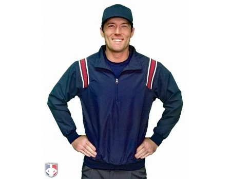 Smitty Umpire Smitty Traditional Half-Zip Umpire Jacket - Navy And Red 1 Smitty Umpire Smitty Traditional Half-Zip Umpire Jacket - Navy And Red