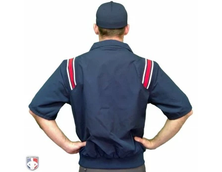 Smitty Umpire Smitty Traditional Half-Zip Short Sleeve Umpire Jacket - Navy And Red 2 Smitty Umpire Smitty Traditional Half-Zip Short Sleeve Umpire Jacket - Navy And Red - Image 2