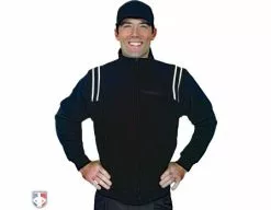 Smitty Umpire Smitty Major League Style Fleece Lined Umpire Jacket - Black And White