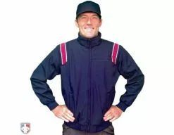 Smitty Umpire Smitty Major League Style Fleece Lined Umpire Jacket - Navy And Red