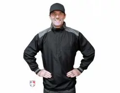 Smitty Umpire Smitty Major League Replica Convertible Umpire Jacket - Black With Charcoal Grey