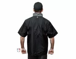 Smitty Umpire Smitty Major League Replica Convertible Umpire Jacket - Black With Charcoal Grey -Bats Shop S340 Smitty Major League Replica Convertible Umpire Jacket Black with Charcoal Grey reverse no sleeves