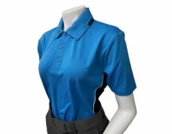 Smitty Umpire Smitty NCAA Softball Short Sleeve Body Flex Women's Umpire Shirt - Bright Blue -Bats Shop S346 BB Smitty NCAA Softball Short Sleeve Body Flex Womens Umpire Shirt Bright Blue