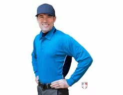 Smitty Umpire Smitty NCAA Softball Long Sleeve Body Flex Men's Umpire Shirt - Bright Blue